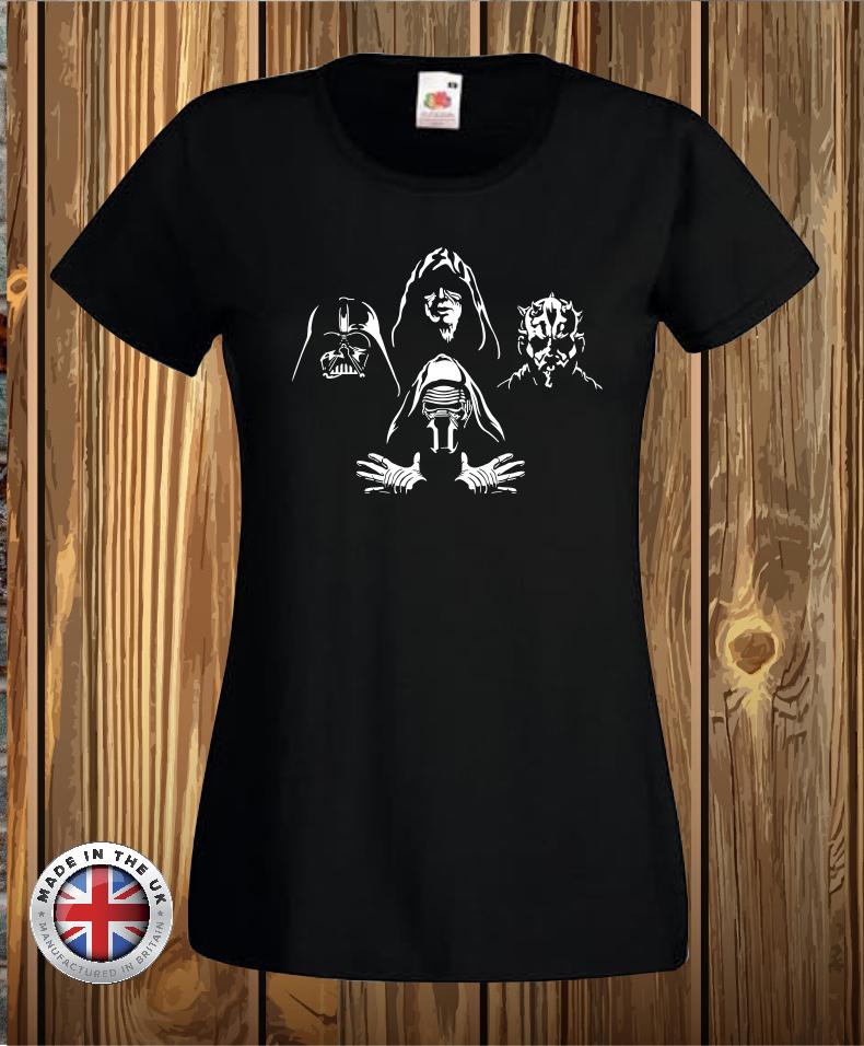 Sith Lords Bohemian Rhapsody Style Black T Shirt, Unisex, Ladies