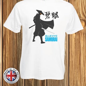Blue Eye Samurai inspiriert Mizu Silhouette weißes T-Shirt, Unisex und Damen erhältlich