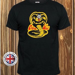 Karate Kid t shirt Cobra Kai tshirt gift for karate fan black t shirt, unisex, ladies fitted childrens karate kid tshirt.