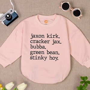 Funny Personalized Romper Sweatshirt, Baby Name Outfit, Custom Newborn Outfit,  Announcement Gift, Coming Home Outfit, Baby Shower Gift