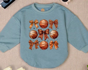 Basketball Baby Romper, Sports Fan Baby Clothes, Baby Shower Gift, Cute Toddler Outfit, Unisex Baby Outfit, Basketball Bow Baby Gift Idea