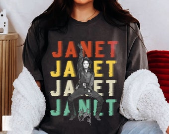 T-shirt Janet Jackson Tour 2023, chemise de fan signature Janet Jackson, chemise Janet Jackson, chemise janet jackson musique, t-shirt Hip Hop, t-shirt Fan