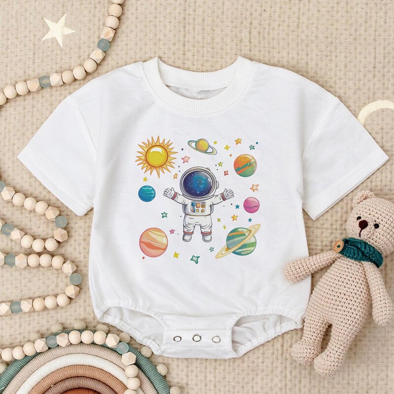 Galaxy Space Print Baby & Kids Super Comfy T-shirt Set main image 1