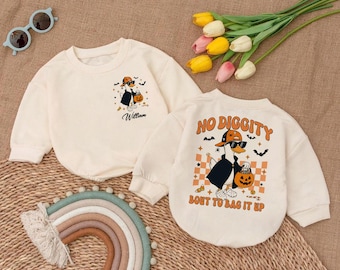 Sudadera personalizada de patito de Halloween para bebé, jersey de otoño para niños pequeños