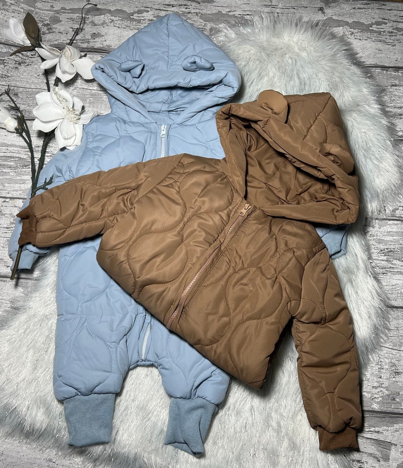 Quilted Teddy Bear Pram Suit Toddler All in One Outfit Etsy UK