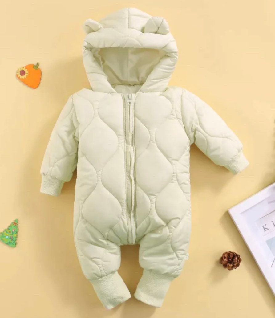 Quilted Teddy Bear Pram Suit Toddler All in One Outfit Etsy UK