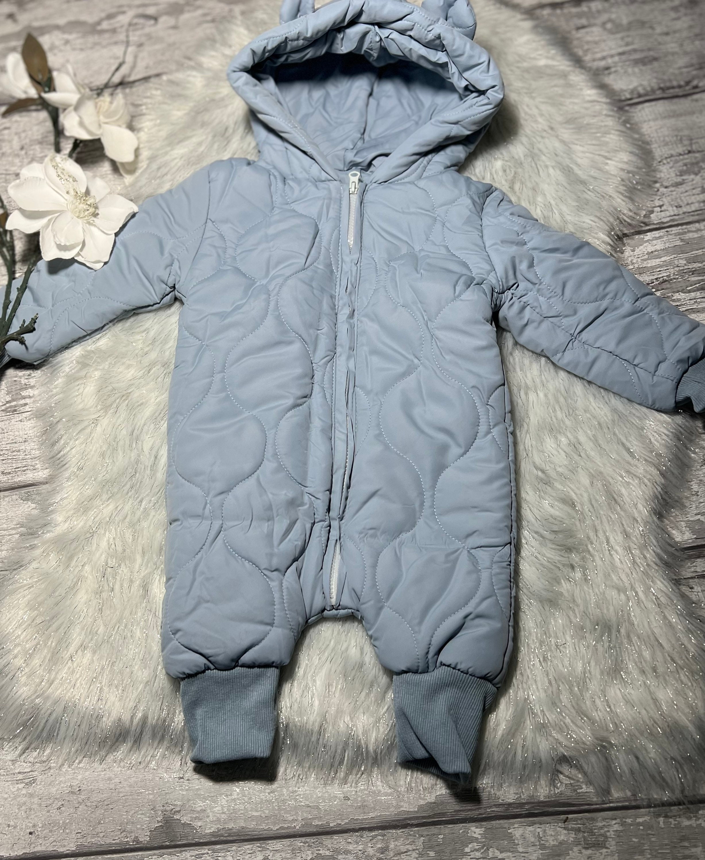 Quilted Teddy Bear Pram Suit Toddler All in One Outfit Etsy UK