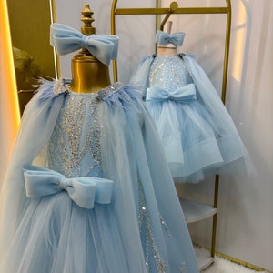 Baby blue fancy dress best sale