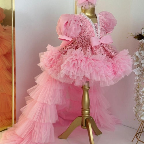 strapless open back dress Princess Pink Prom Dress with Train,Long Formal Dresses Graduation  jkprom