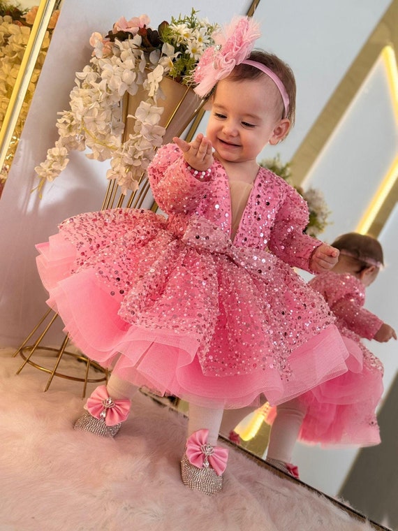 open lace back dress Pink Tiered Girls Pageant Dresses,Formal Princess Girls Party Dress,Birthday Dress,GPD0019, J10 / Dark Navy main image 0