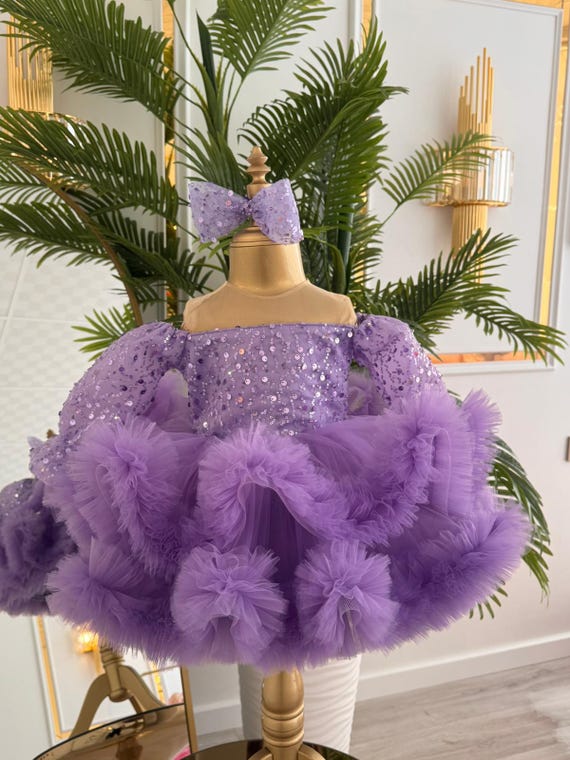 purple glitz pageant dress 1050) Halter flat glitz national pageant dress. (purple white) / 2 ~ janicejackie