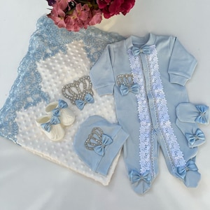 Blue Baby Boy Coming Home Outfit, Newborn Baby Boy Clothes, Baby Hospital Outfit, Take Me Home Outfit, Newborn Baby Gift Set