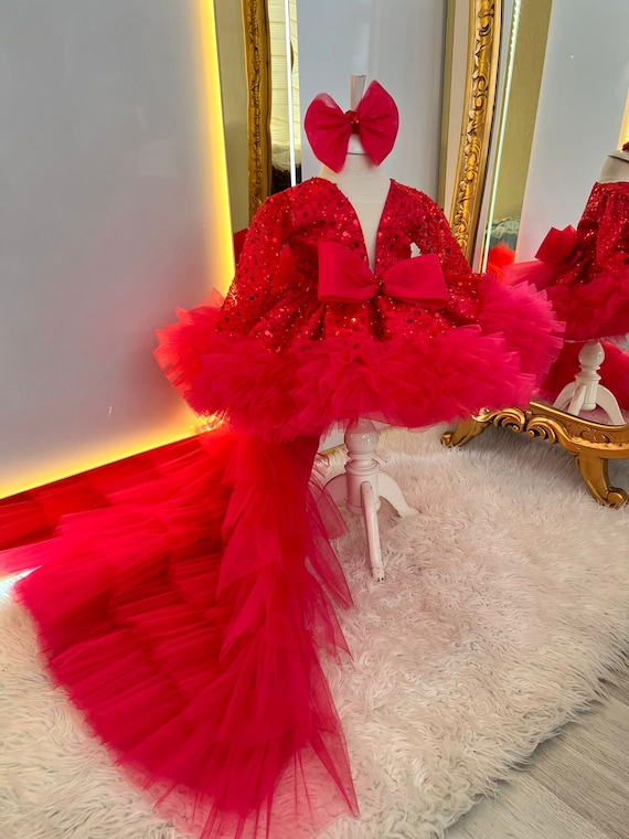 Princesse Robe Rouge BÃ©bÃ© Fille Robe Rouge Bebe Fille Robe De