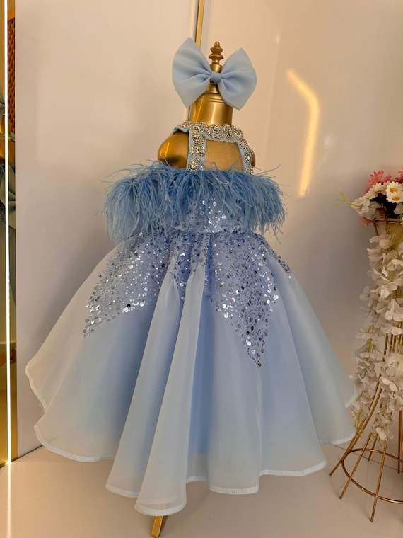 Blue Toddler Pageant Dress Toddler Princess Dress Mini Quinceanera Dress for Toddler Girl Prom Dress Baby Girl Blue Princess Dress Etsy Canada
