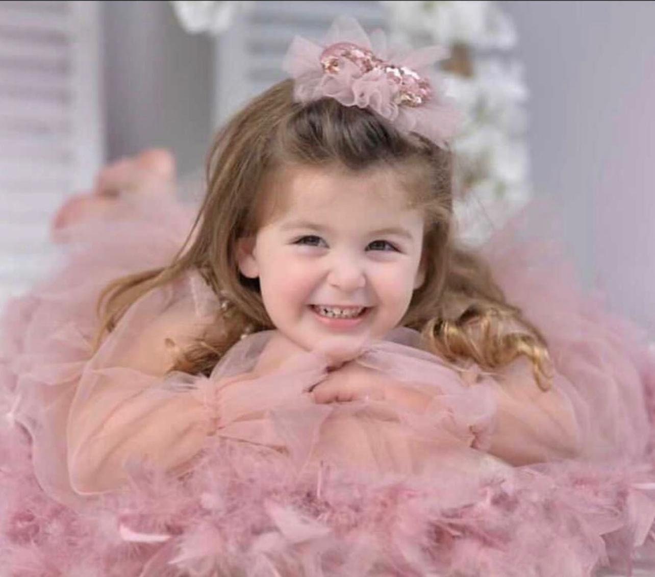 Pink Tulle Baby Girl Dress with Ribbon, Pink Girl Puffy Dress, Pink Baby  Tutu Dress, Princess Dress, Baby Flower Dress, Baby Wedding Dress