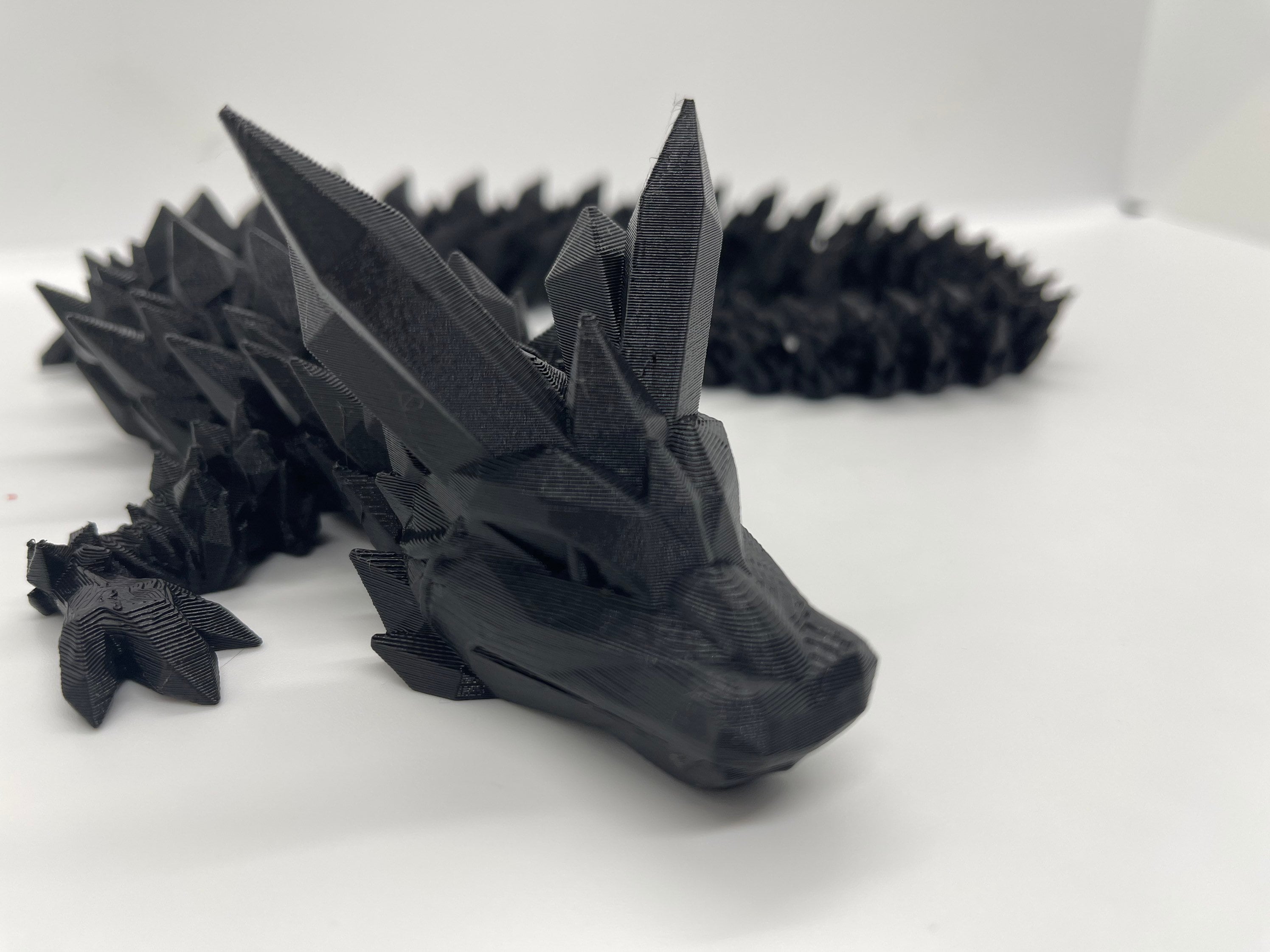 Two Color 3D Printed Dragon, Personalized Color, 24 Inch, by