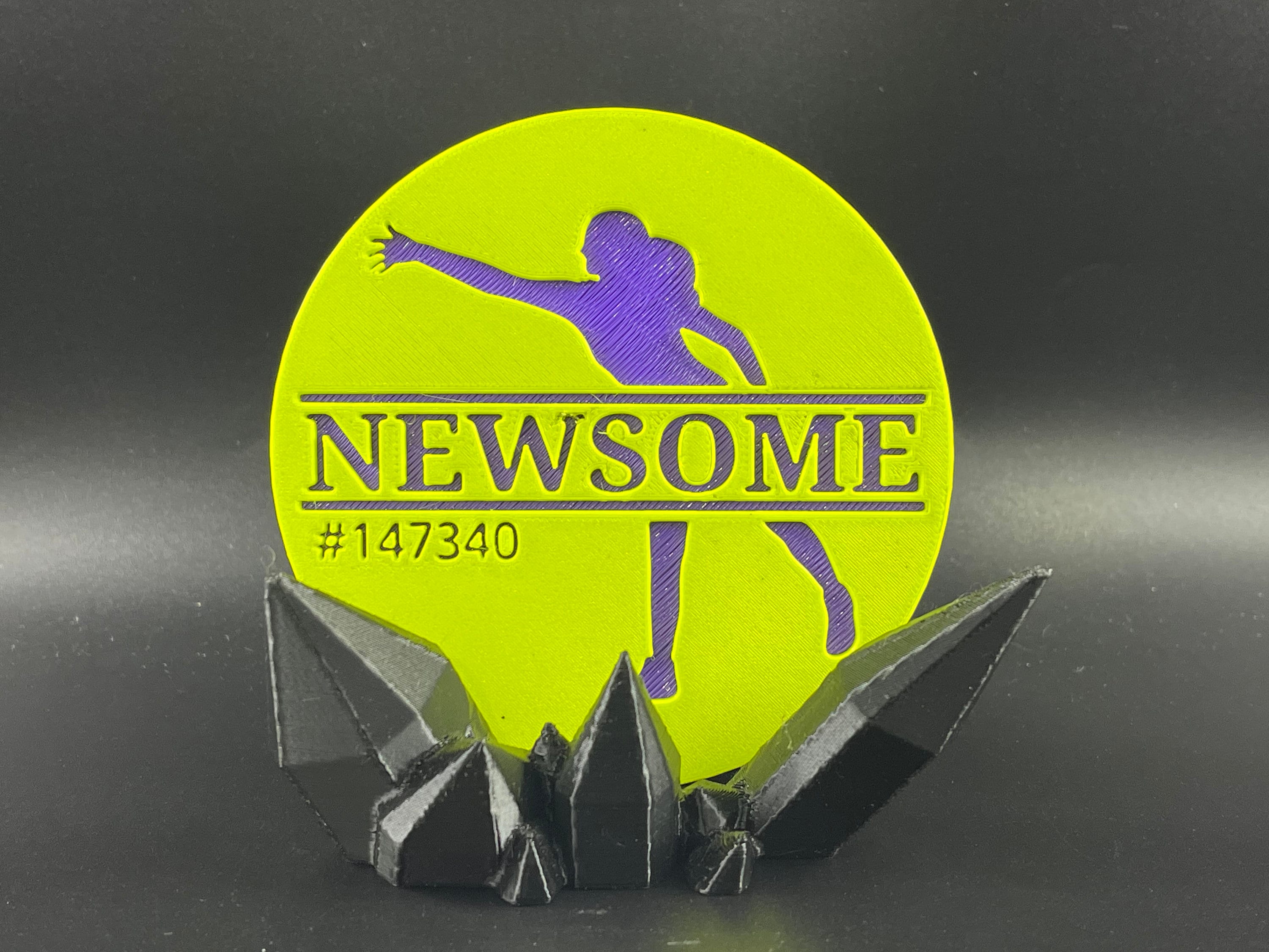 Personalized Disc Golf Mini Marker - Male or Female Silhouettes - Two Color Design - Multiple Colors to choose from