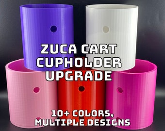 Zuca Cart Drink Holder Upgrade - Disc Golf - 3D Printed - Securely holds 32 oz hydro flasks, bottles and can koozies