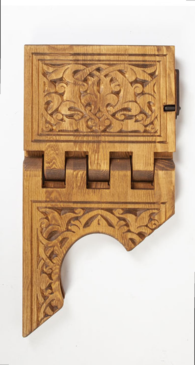 Decorative Book Stand Carved Cookbook Stand Handmade Book Etsy