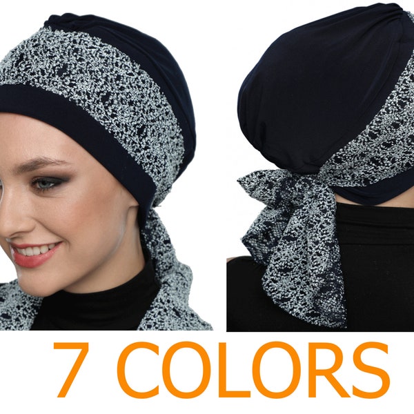 Turbans de chimio pour femmes, foulard à cheveux longs, chapeaux contre le cancer, cadeaux contre la perte de cheveux pour femmes, couvre-tête C12