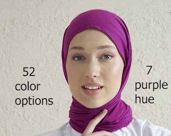 JERSEY Muslim Hijab 75''/27.5'' (190 cm/ 70 cm) Head Scarf Islamic Scarf For Women. Headscarves, Headwear for Women, Turban, Head Wrap