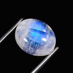 Natural Rainbow Moonstone Cabochon Oval 12x10 mm Polished Gemstone for Unique Jewelry & Healing Crafts 5.15 CT Height 5 mm