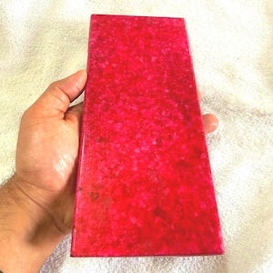 Lastra rettangolare di rubino riscaldata da 4000-5000 ct / Grande gemma rossa da esposizione / Minerale da collezione / Pietra per la creazione di gioielli / Cristallo per la decorazione della casa