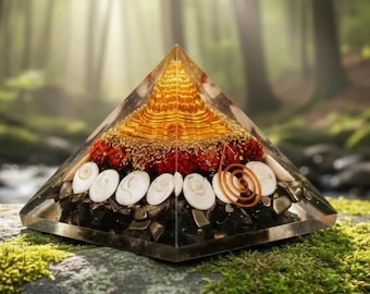 Goldener Pyramide Kristall Dekor | Feng Shui Meditationsaufsteller