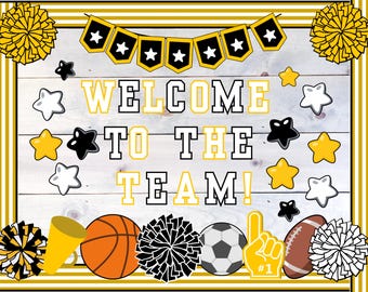 Sports Team Welcome Bulletin Board Kit | Back to School Printable Decorations (Digital Download)