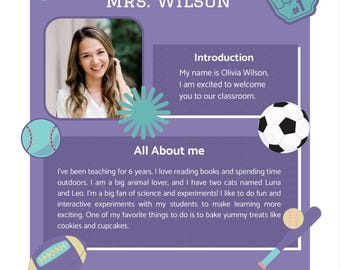 Sports Meet the Teacher Template: Customizable Canva Flyer (Digital Download)