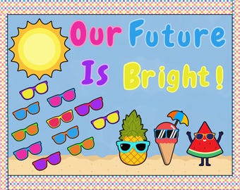 Juego de carteles para el tablón de anuncios del aula: ¡Nuestro futuro es brillante! (PDF para imprimir)