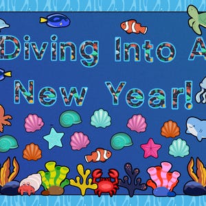 Ocean Classroom Bulletin Board Set: Sea Life Decor (Digital Download, PDF