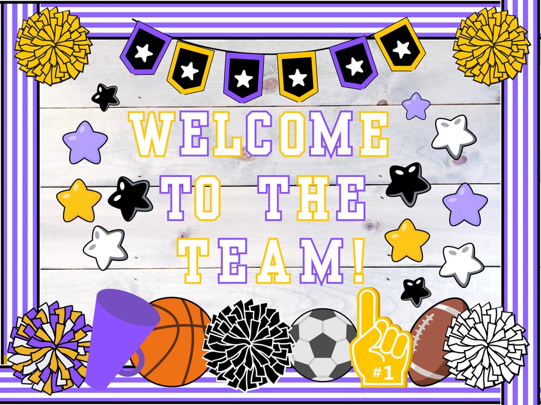 Sports Team Welcome Bulletin Board Kit | Back to School Decor (digital ...