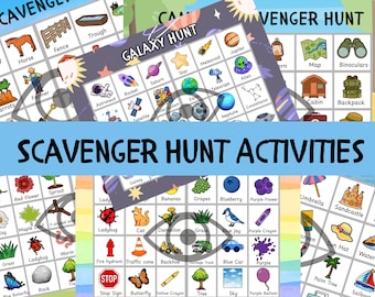 Printable Scavenger Hunt Bundle: Kids Bingo Cards (Digital Download)