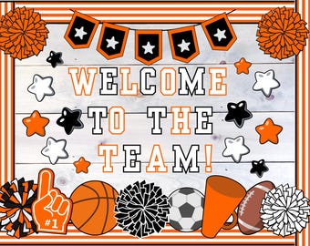 Sports Classroom Bulletin Board Kit | Welcome to the Team Decorations (Digital Download)