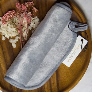 Microfibre face cloth, ultra soft, double sided for makeup removal and deep cleansing and exfoliation