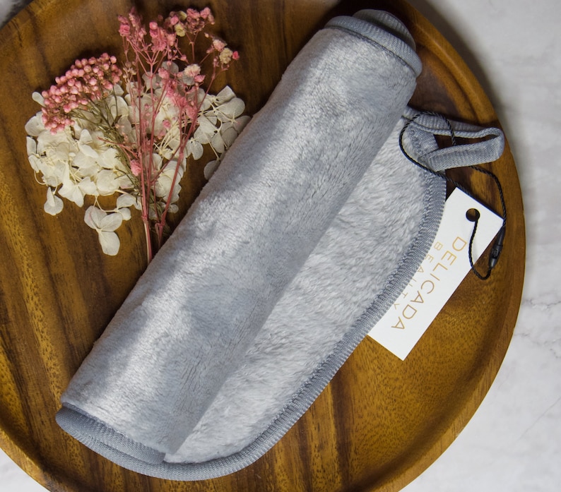 Microfibre face cloth, ultra soft, double sided for makeup removal and deep cleansing and exfoliation