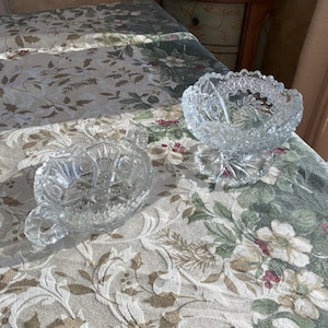 American brilliant crystal condiment bowls