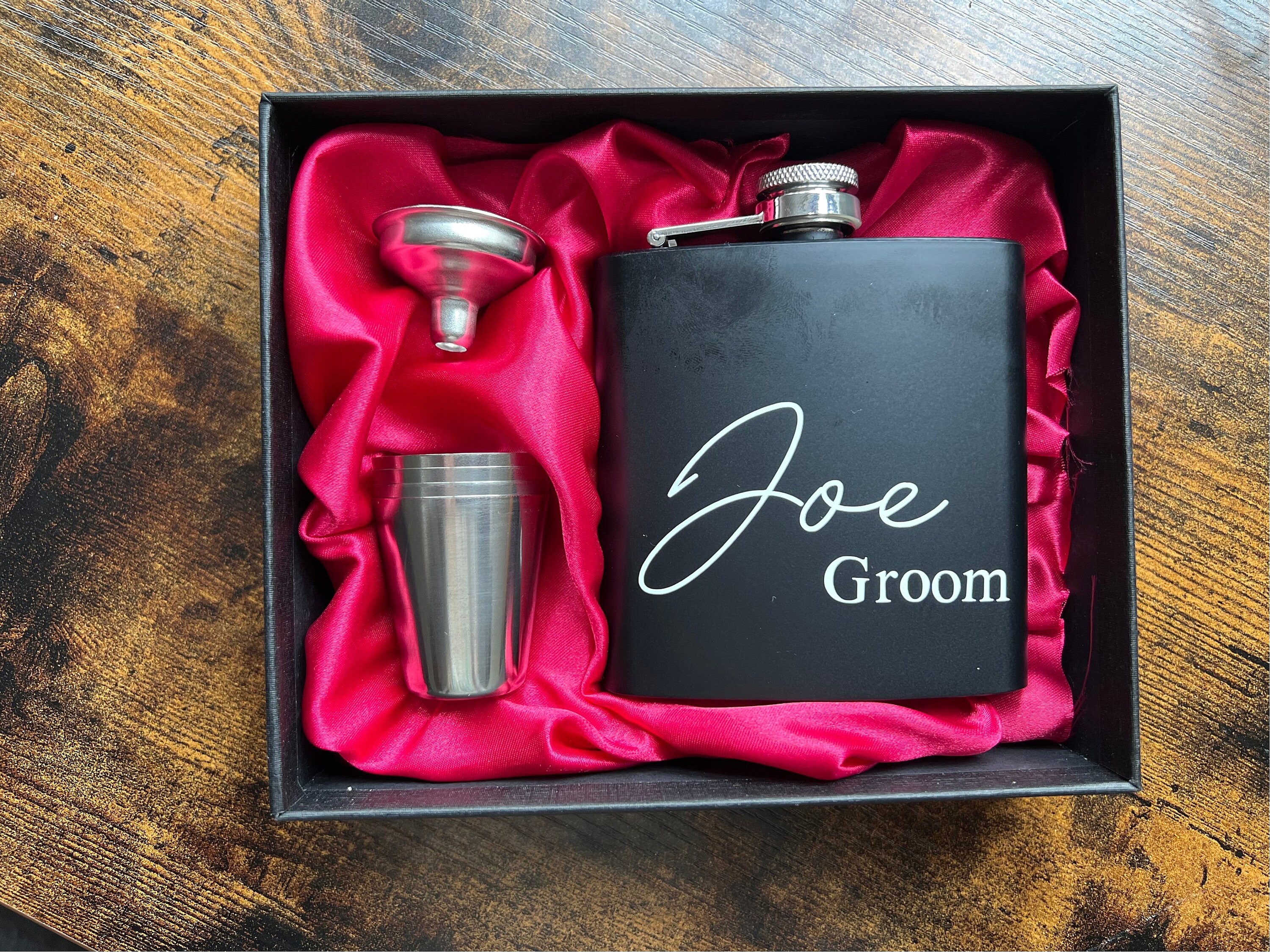 Personalised Hip Flask Gift Set Wedding Party Gifts Etsy UK