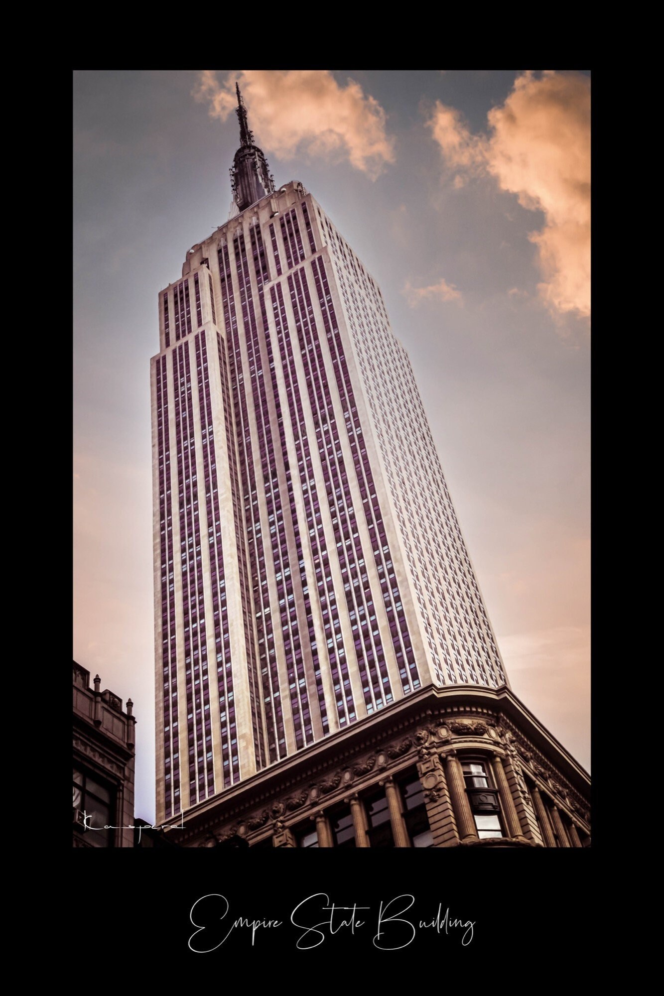 Poster Empire State Building à Manhattan - New York | Etats-Unis