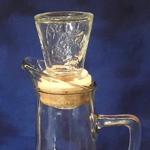 Vintage Post Prohibition Decanter by Owens-Illinois Glass Company Embossed Romanov Crest Double Eagle Stopper OI Glass
