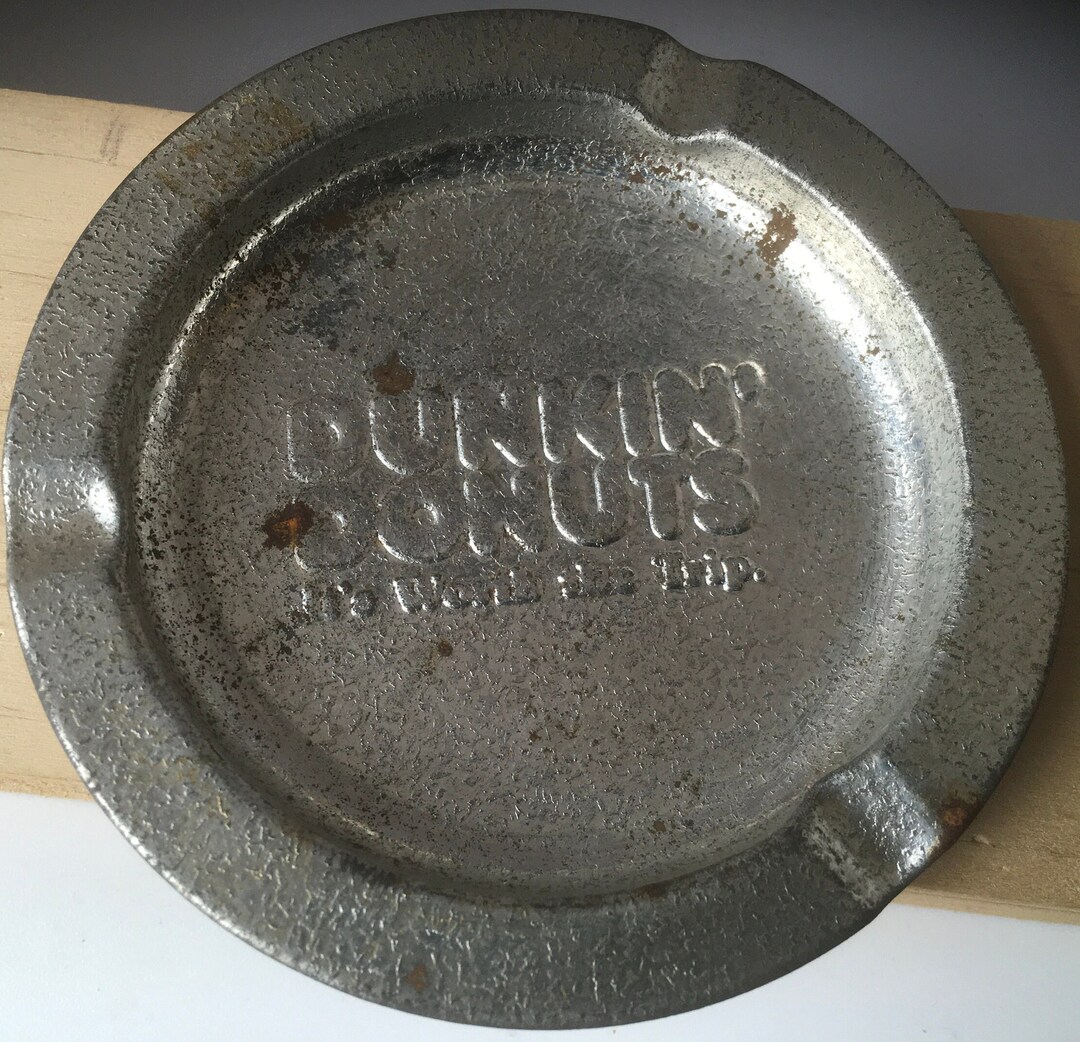 Collectible Vintage Dunkin Donuts Tin Logo Ashtray Etsy