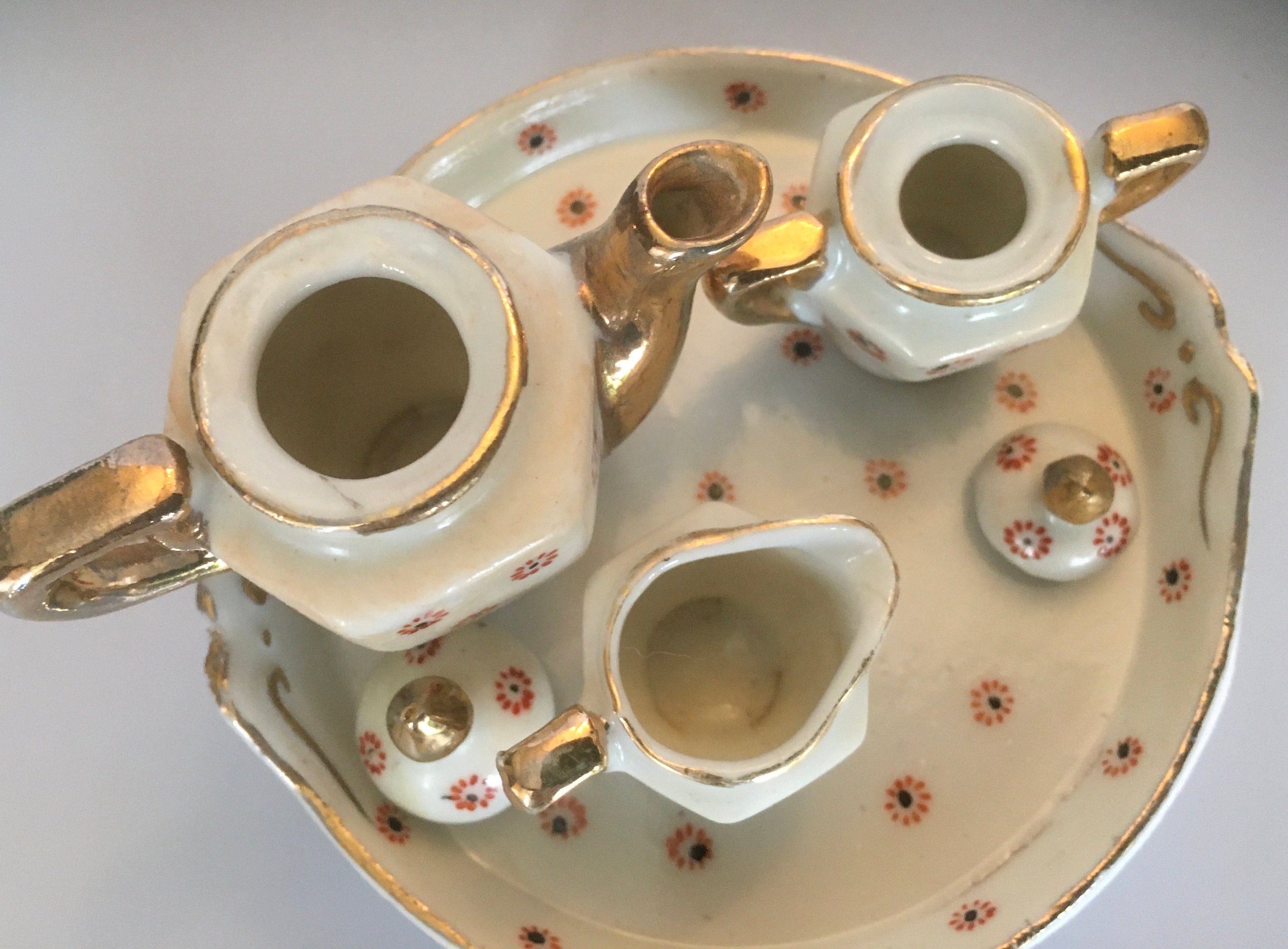 Miniature Six Piece Tea Set Marked Made in Occupied Japan