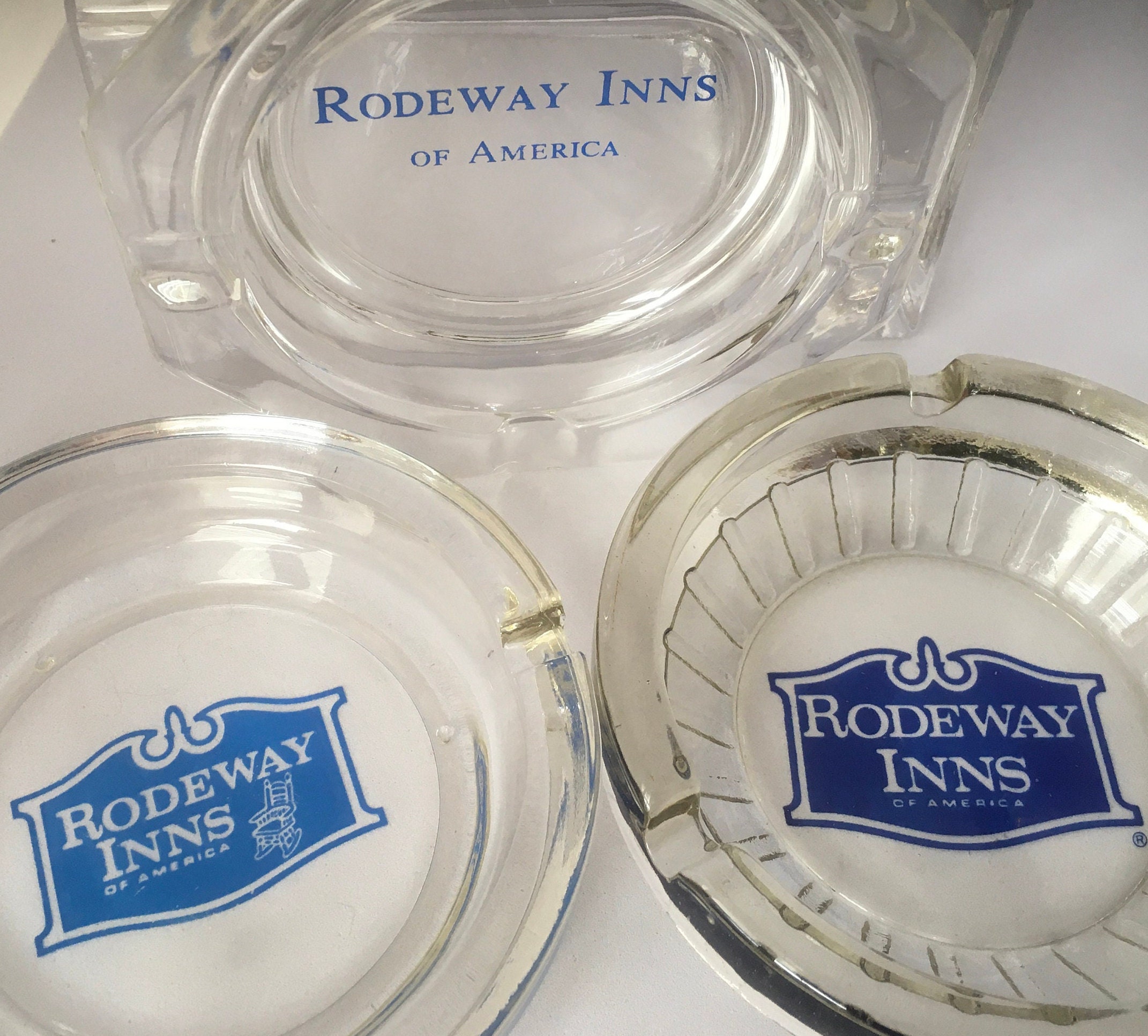 Three Inns Background Three Vintage Rodeway Inns of America Ashtray With Matchbook Trinket ...