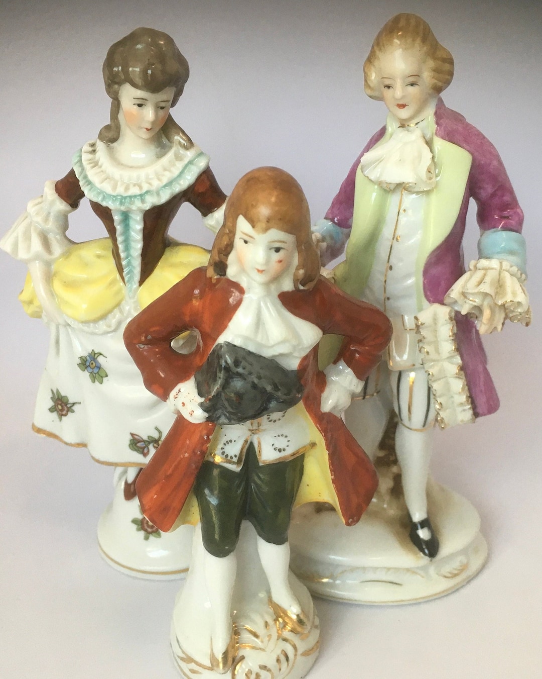 Porcelain Victorian Figurine Statuette Male Female Fancy Etsy