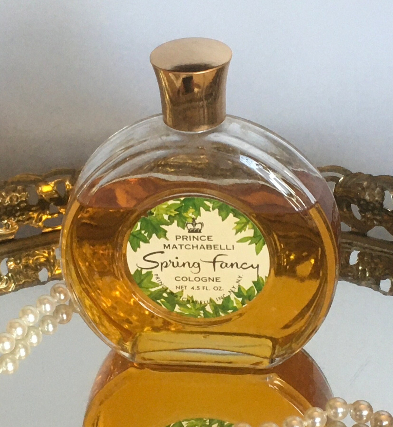 プリンスマチャベリ⭐ANTIQUE　BOTTLE Prince Matchabelli Spring Fancy Cologne 4.5 Oz Antique Perfume