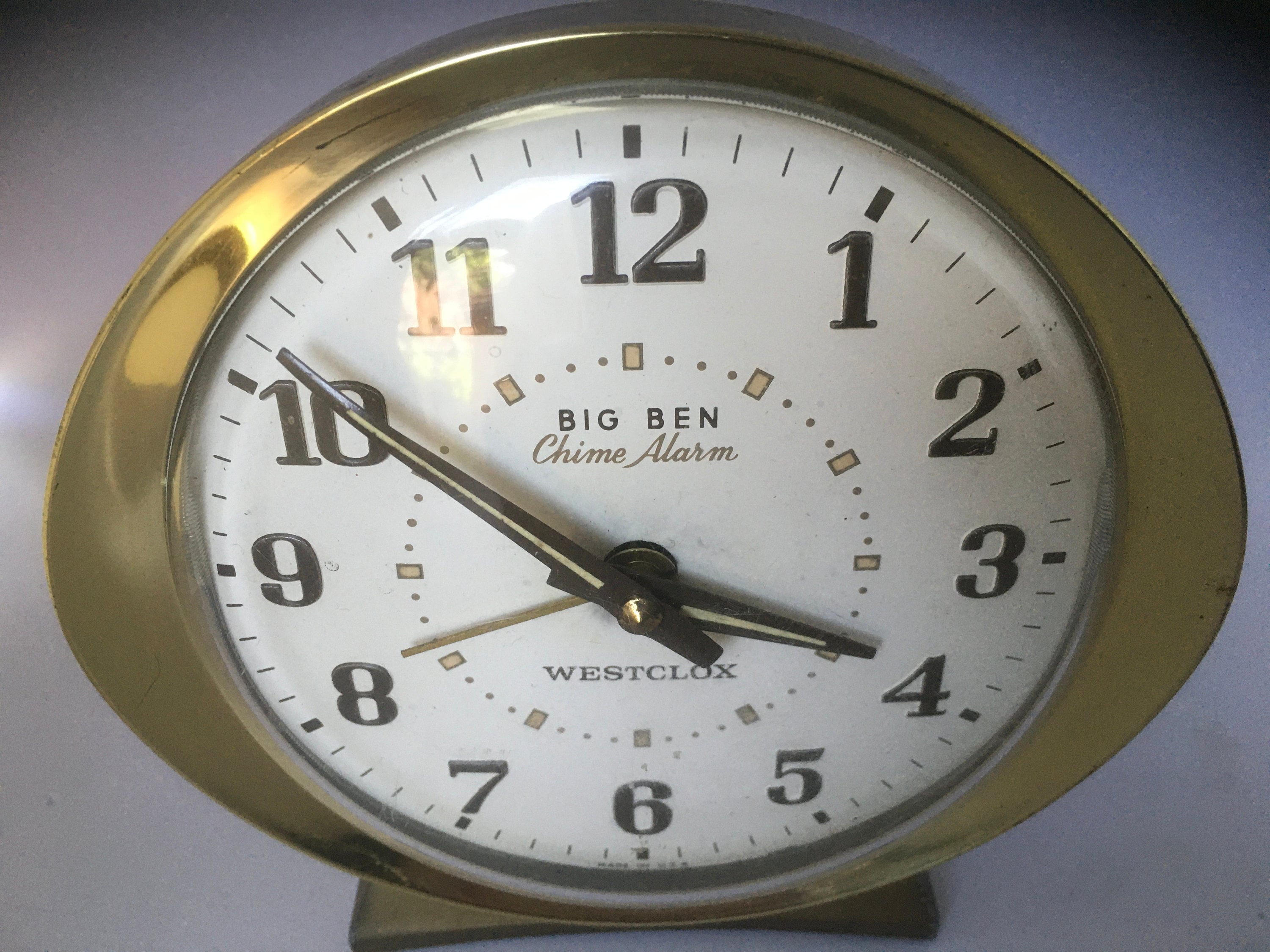 Vintage Westclox Big Ben Baby Ben Wind-up Chime Metal Alarm Clock