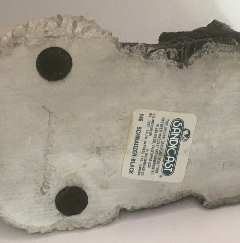 146 Black Schnauzer Sandicast Realistic Sculpture Sandra Brue Good Boy