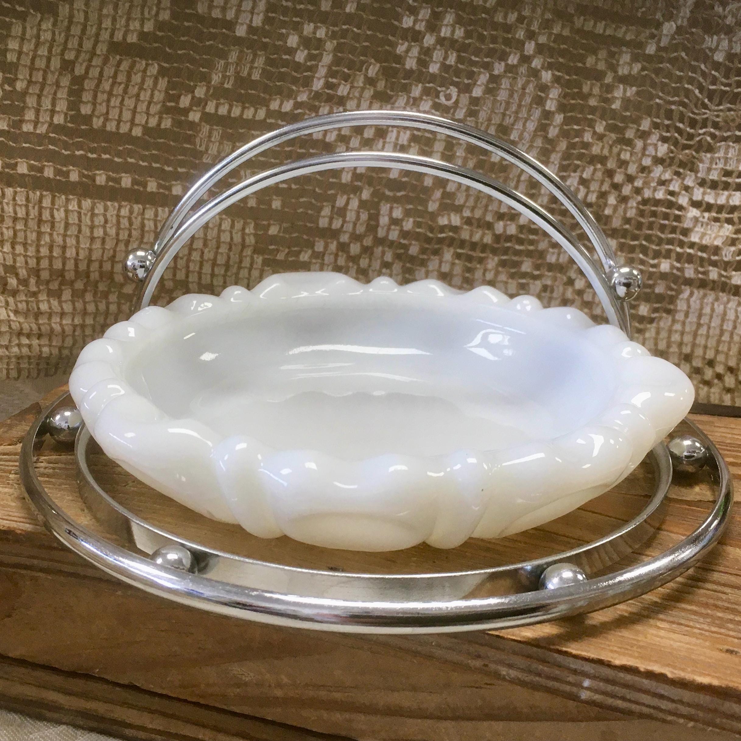 Vintage Mid Century Glass Carrier - Etsy