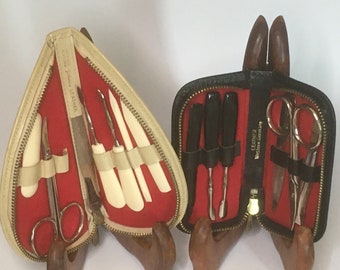 Coffret D'outils De Montage Mouche Vintage – Benowe – Étui En Cuir De Kangourou